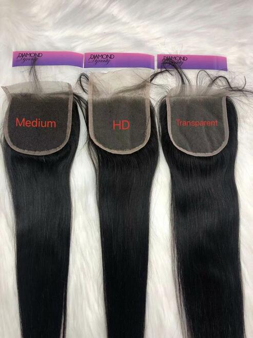 Color 1b: Lace Closure Sizes: 4x4, 5x5, 6x6 & 8x8 (HD & Transparent)