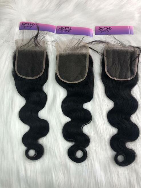 Color 1b: Lace Closure Sizes: 4x4, 5x5, 6x6 & 8x8 (HD & Transparent)