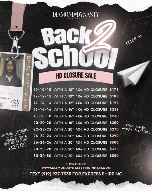 Back 2 School Sale w/ Matching HD Closure
