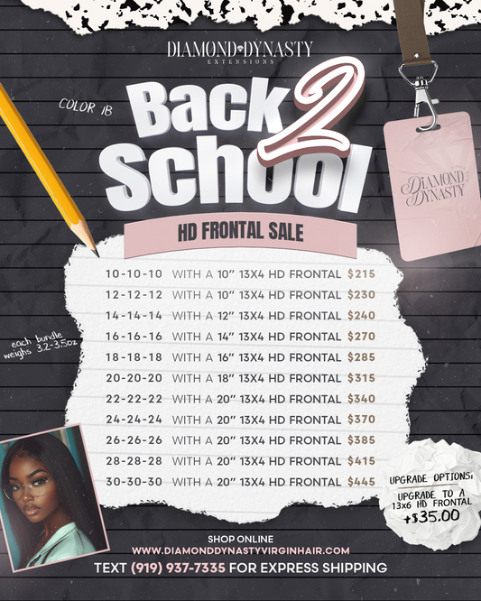 Back 2 School Sale w/ Matching HD Frontal