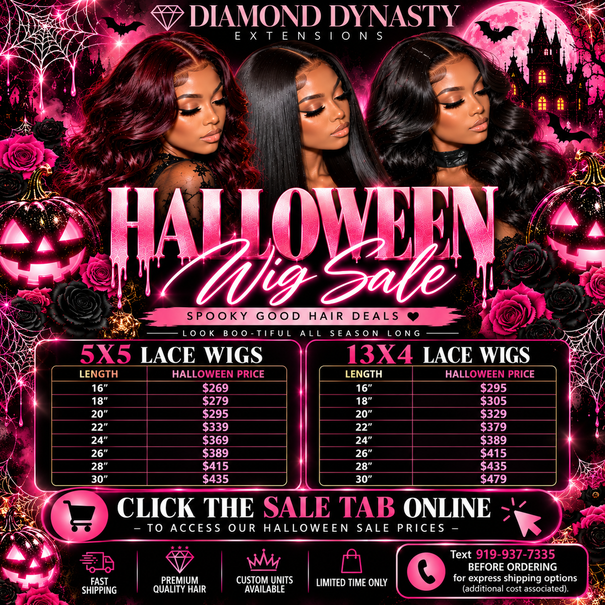 HALLOWEEN WIG SALE: 5x5 & 13x4
