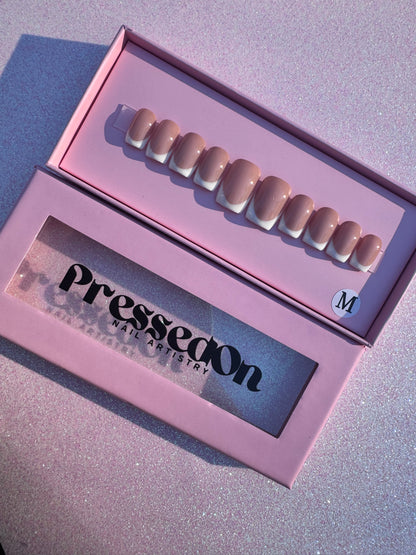 Press on Nails: Basic White French