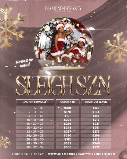 SLEIGH SZN SALE: 3 bundle deal (colors 1B & Jet Black )