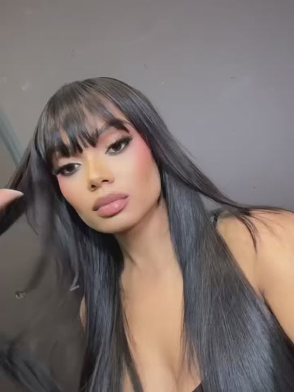 Long Bang Wig: Frontal Wig