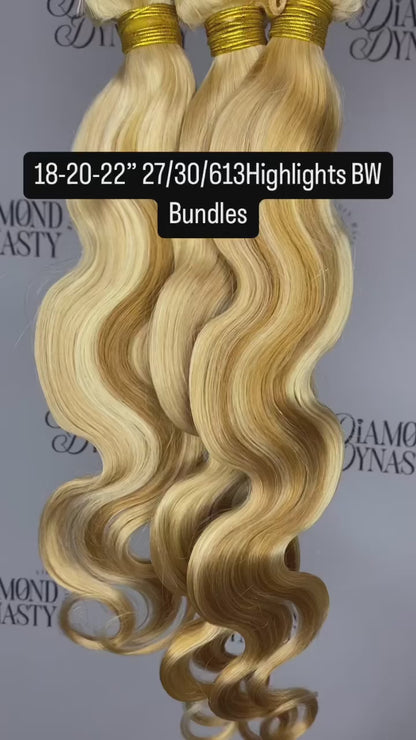 Highlighted Hair: Bundles, Closures, & Frontals